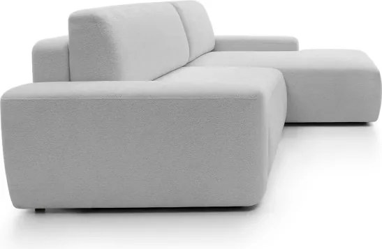 Narożnik BOULI Lewostronny z Elektryczną Regulacją wolnostojący tkanina Raven 06 Popielaty DOMO HOME