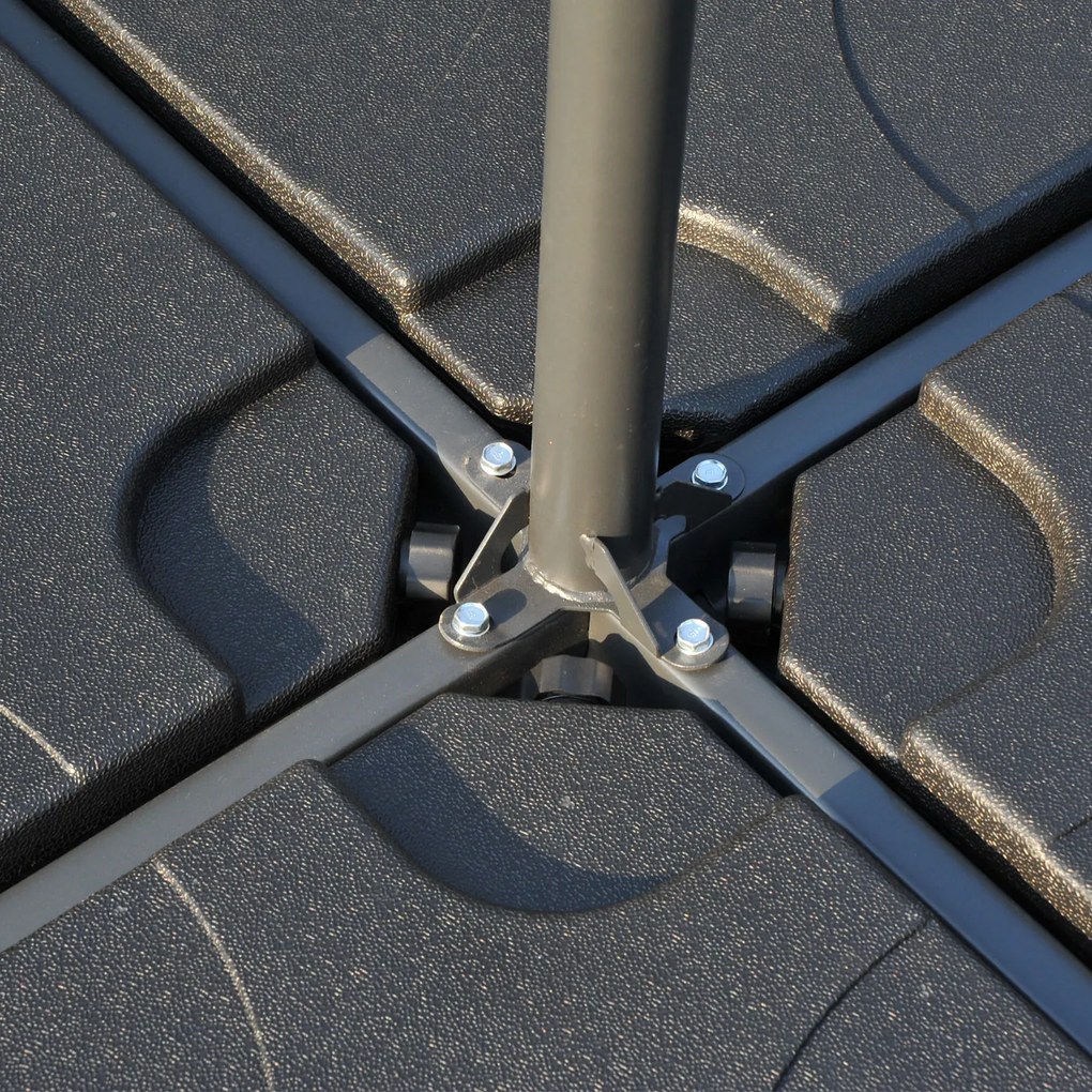 Podstawa stojak do parasola z krzyżakiem podłogowym outsunny