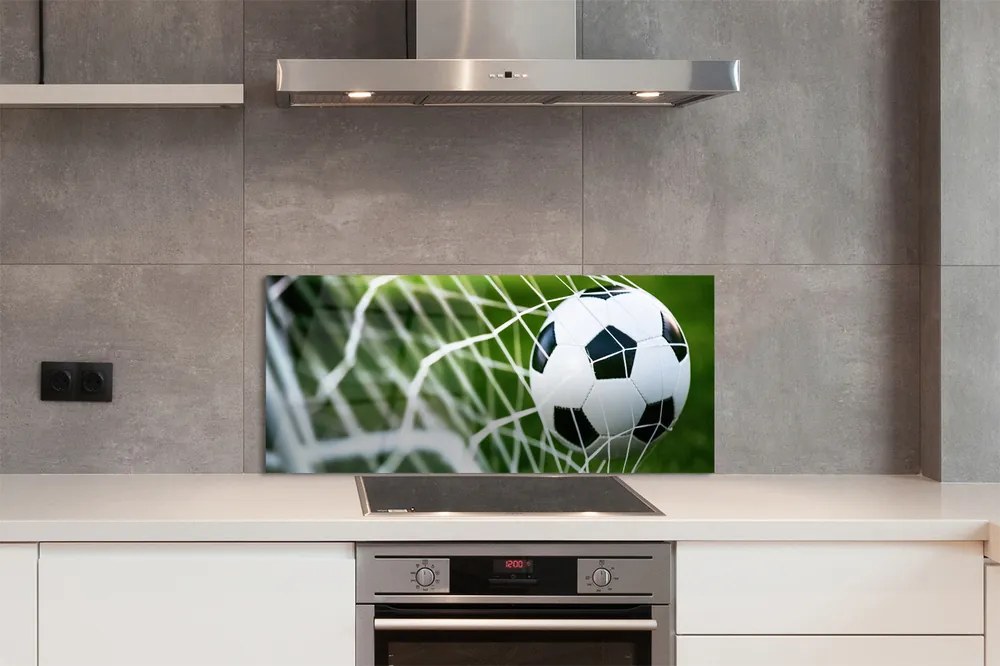 Szkło do Kuchni na Ścianę Piłka w Świetle Bramki