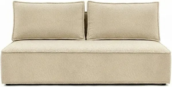 Sofa z Funkcją Spania MAVIA Beżowa Boucle Japandi