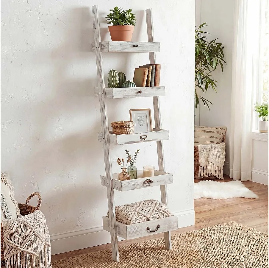 Półka na rośliny Stojak na kwiaty MCW-T69,  biały