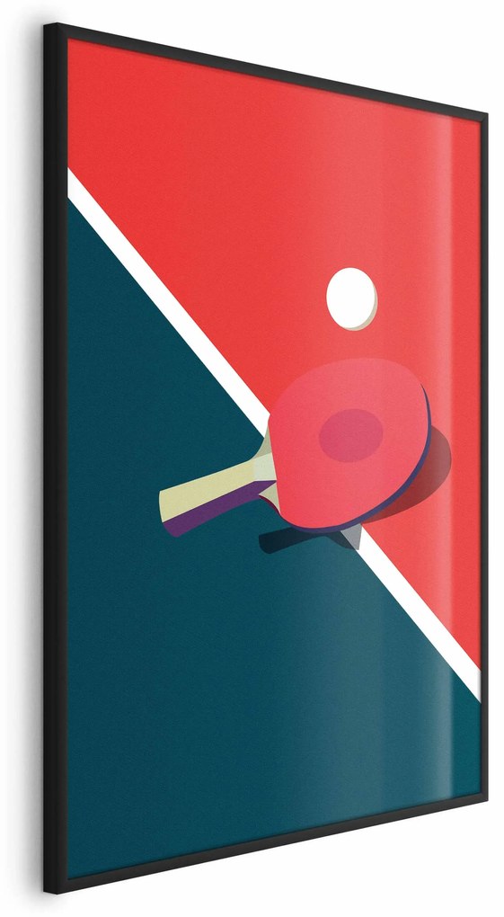 Plakat Tenis stołowy 21x30 cm z ramą czarną bez marginesu ARTGEIST B