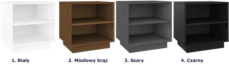 Biała drewniana szafka nocna - Ozela