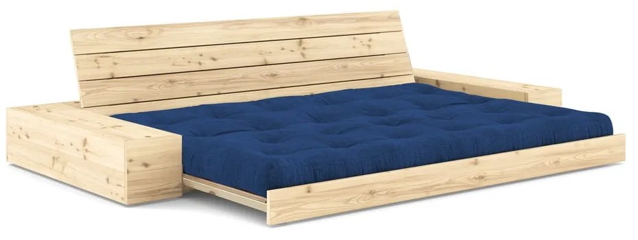Niebieska sztruksowa rozkładana sofa 244 cm Base – Karup Design