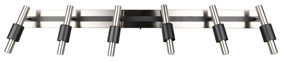 Czarna/w kolorze srebra lampa punktowa LED 20,5x120 cm Ikaris – Trio Select