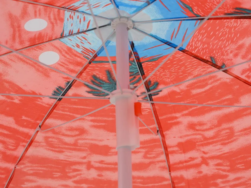 Parasol PALM BEACH 180 cm, czerwony