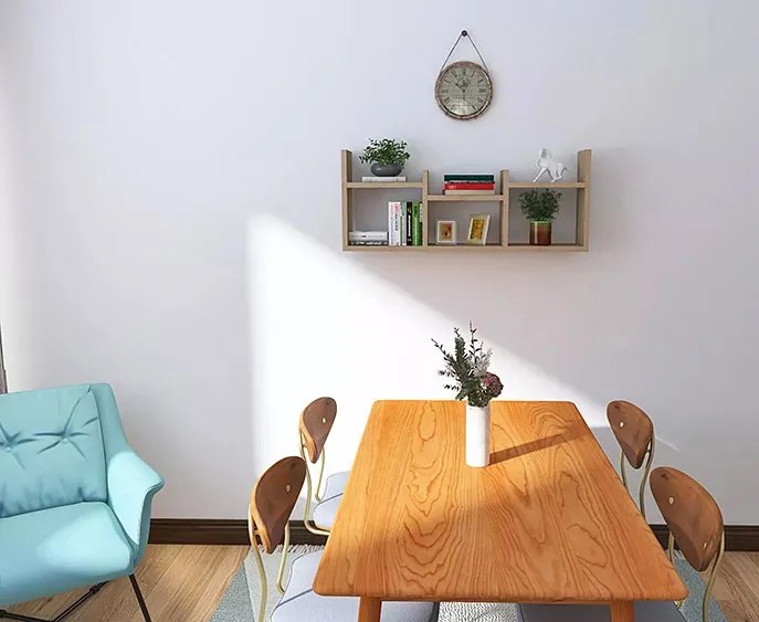 Nowoczesna Półka Ścienna W Kolorze Orzech F5-T33