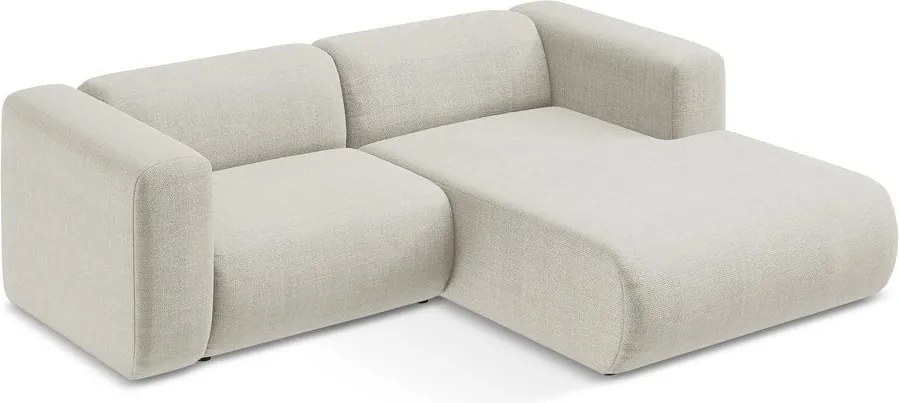 Beżowy narożnik (prawostronny/z szezlongiem) Ekahi – Makamii