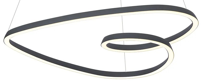 Skandynawska lampa wisząca czarna 72 cm z LED z 3-stopniową regulacją ściemniania - Circuit