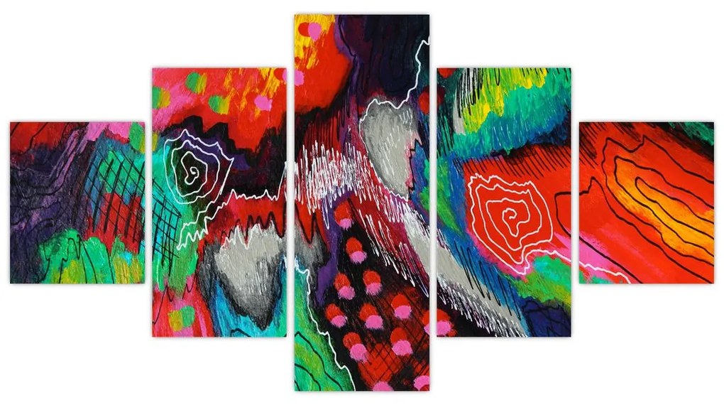 Abstrakcyjny obraz - kolory (125x70 cm)