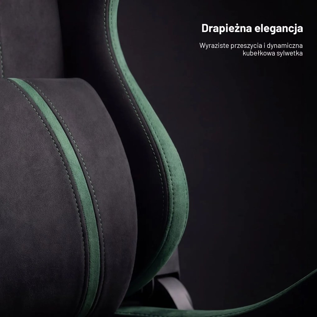 Fotel gamingowy materiałowy Diablo X-One 2.0 Normal Size, Forest Green