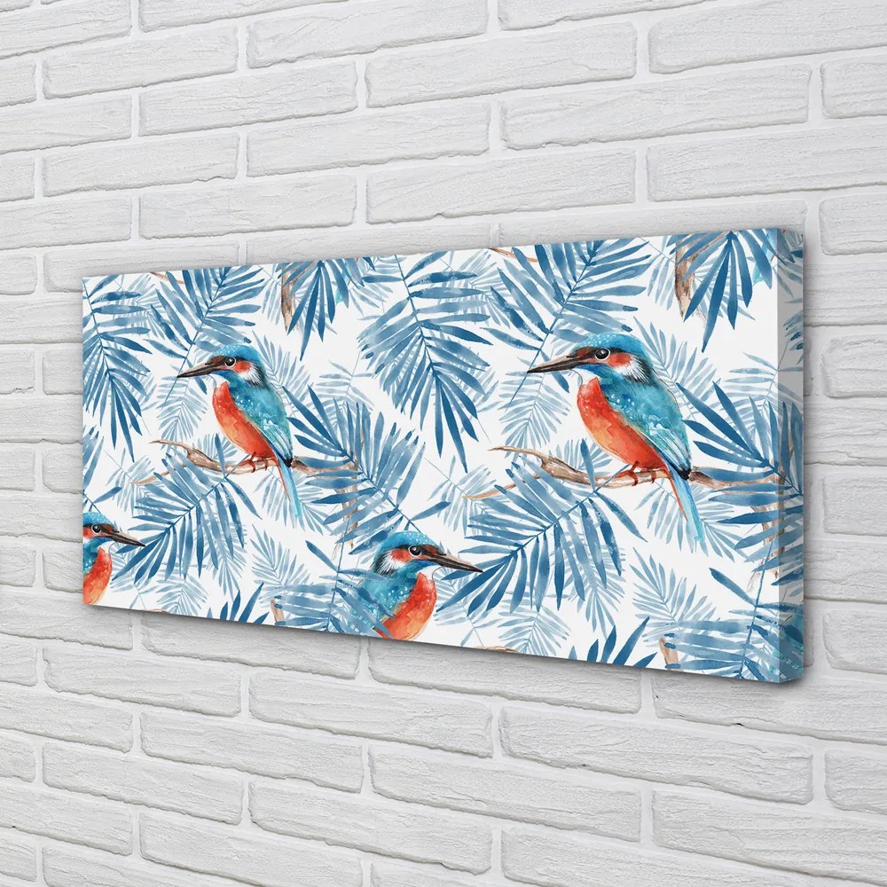 Duży obraz na płótnie Malowany Ptak na Gałęzi