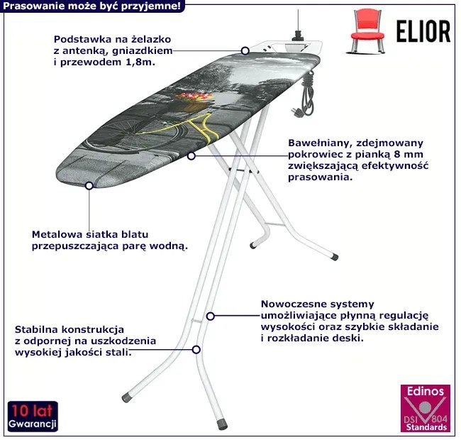 Deska do prasowania z wzorem roweru G0-B84
