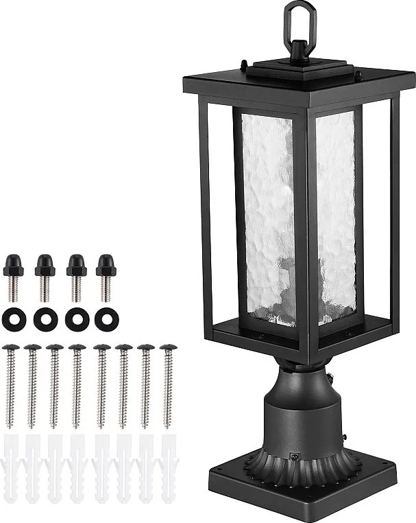 Zewnętrzne Lampy Podłogowe SucceBuy, Zestaw 2, 45 cm, od Zmierzchu do Świtu, do Montażu na słupie