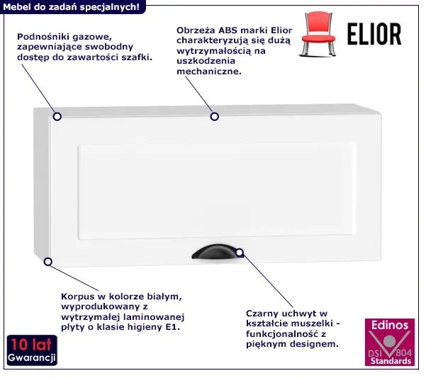 Biała skandynawska szafka okapowa W9-F62