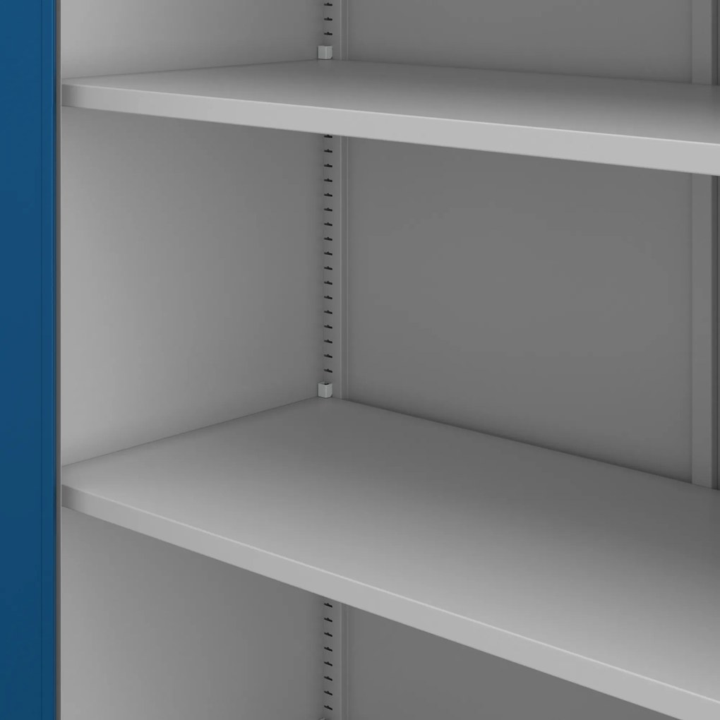 Szafa biurowa na dokumenty szaro-niebieska: JAN, 900 x 1850 x 400 mm