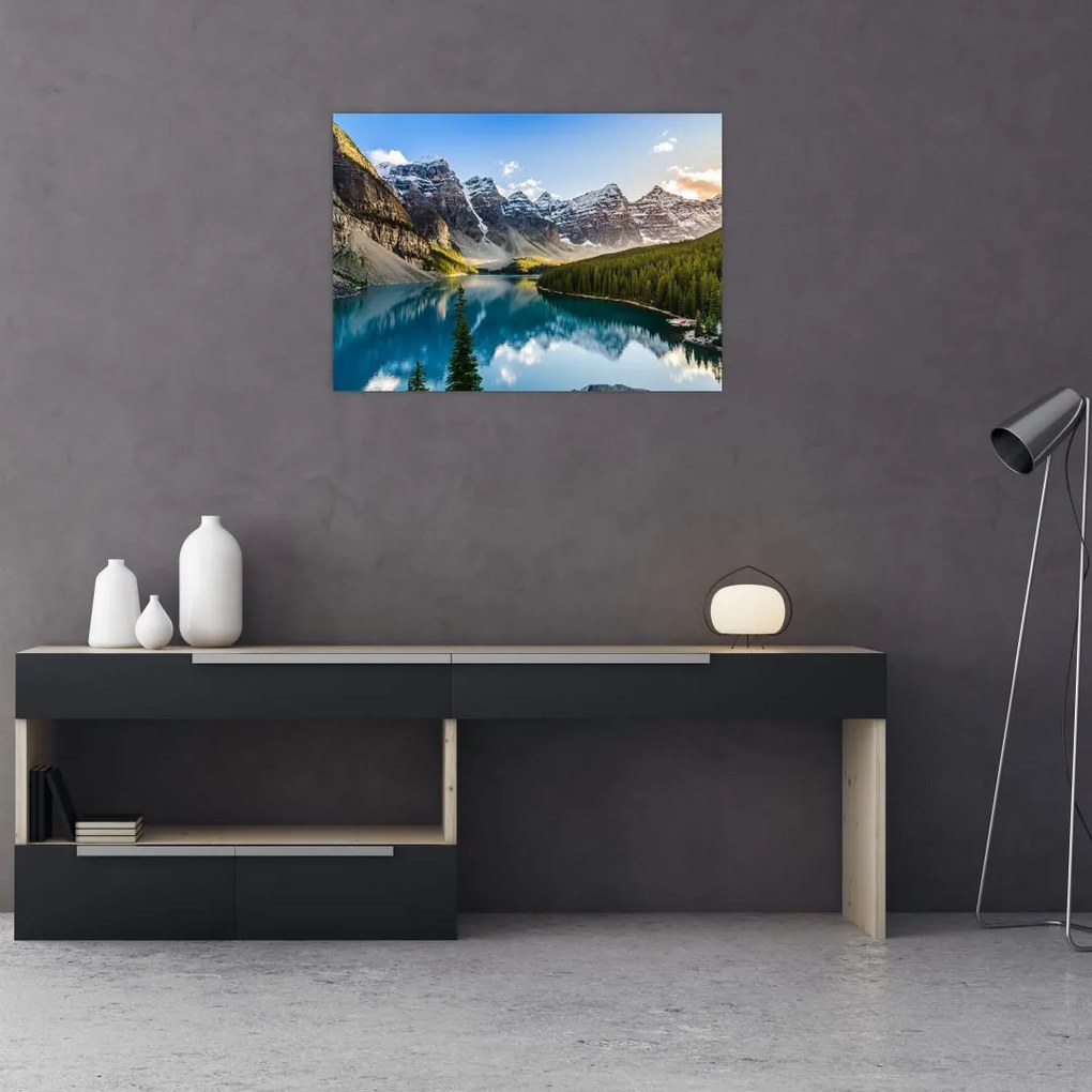 Obraz na szkle - Kanada, Park Narodowy Banff, Jezioro Moraine (70x50 cm)