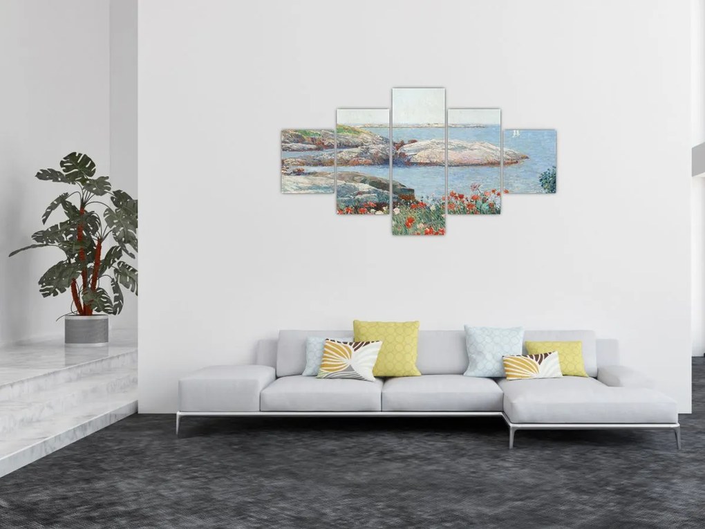 Obraz - Childe Hassam, Poppies,  Isles of Shoals, reprodukcje (125x70 cm)