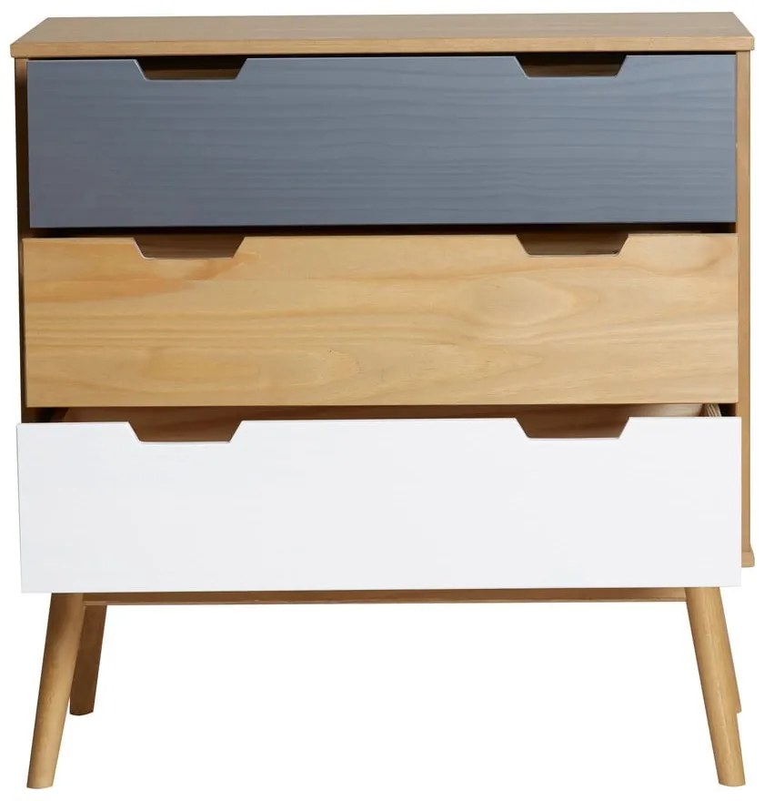 Komoda z litego drewna sosnowego Marckeric Cusco, szer. 80 cm