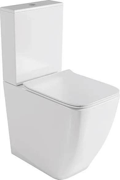Miska WC PMR Rimless Przyścienna | Podwyższona Wysokość dla Osób z Ograniczoną Mobilnością | Deska Duroplast Soft Close