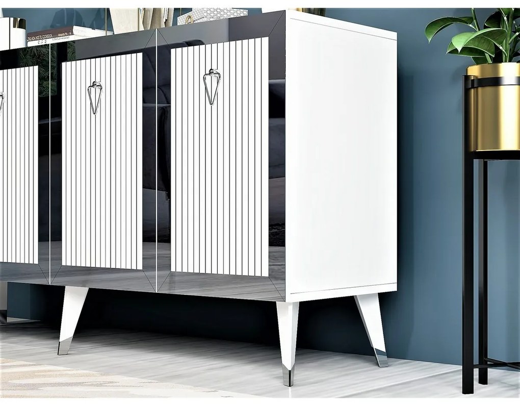 Szafka Bare White and Silver