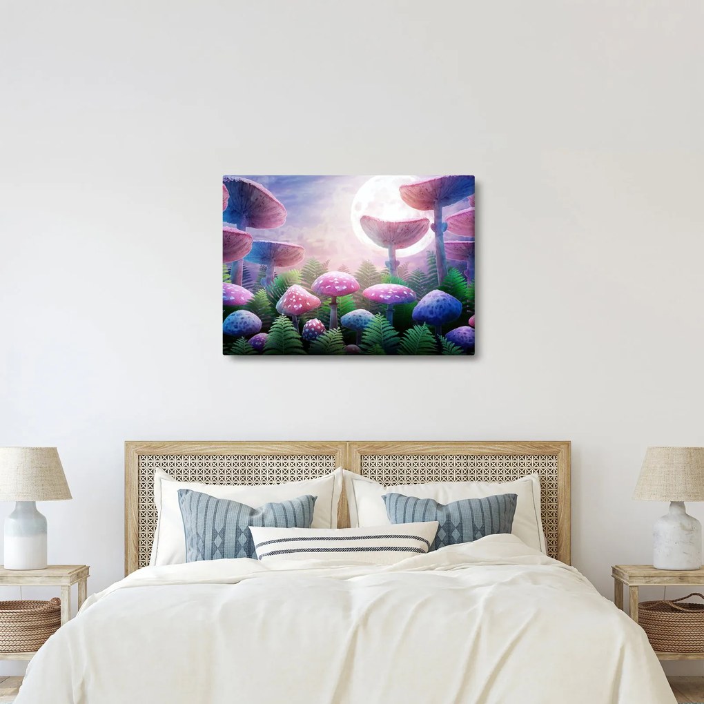 Obraz - Grzyby w pełni księżyca, grafika (70x50 cm)