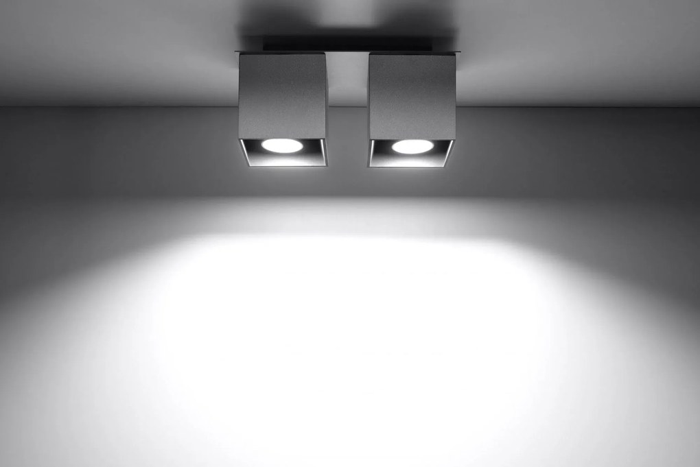 Kwadratowy plafon LED E767-Lenobri - szary