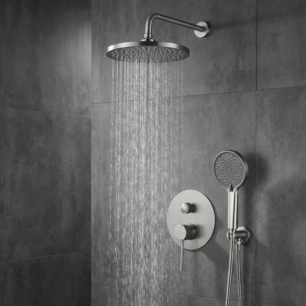 Zestaw natryskowy podtynkowy Rea Lungo Stripe Nikiel Szczotkowany + BOX