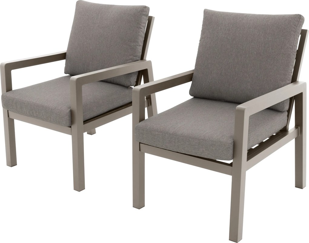 Doppler LIFE - ogrodowy fotel aluminiowy mocca