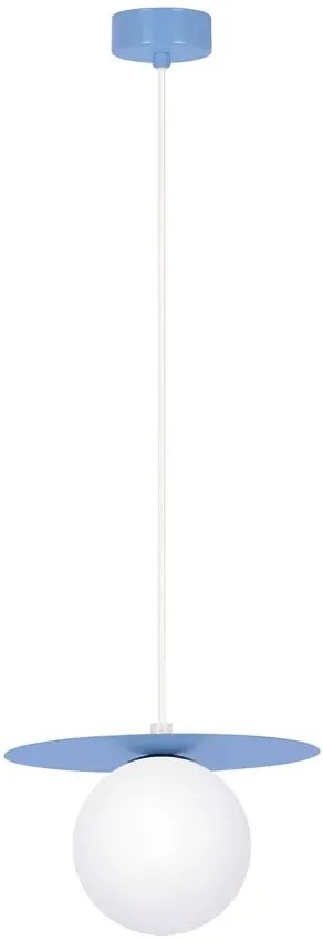 Niebieska lampa wisząca w kształcie kapelusza - A679 T9-T22