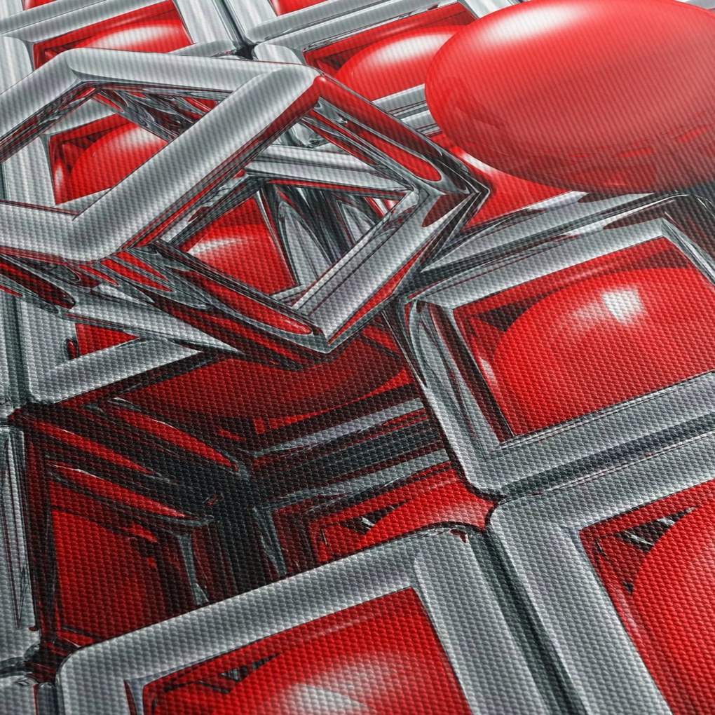 Obraz - 3D metaliczna abstrakcja (170x50 cm)