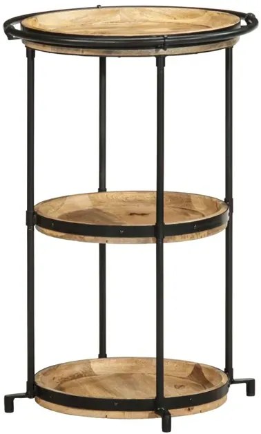 Loftowy stolik pomocniczy z litego drewna L7-W34