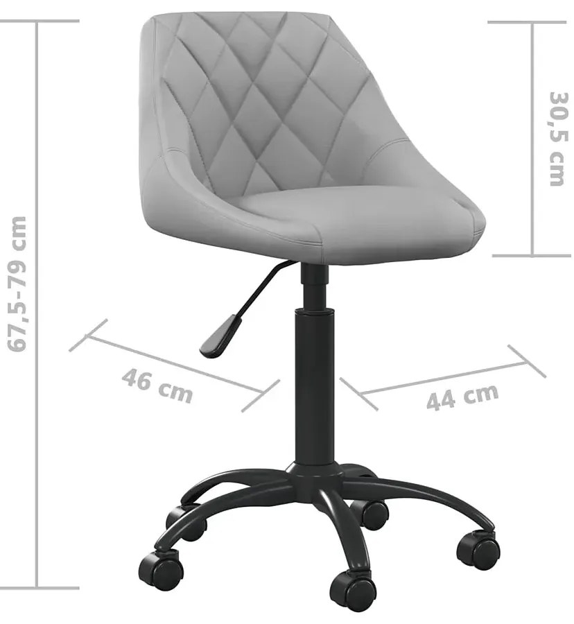 Jasnoszary aksamitny fotel obrotowy B7-A01
