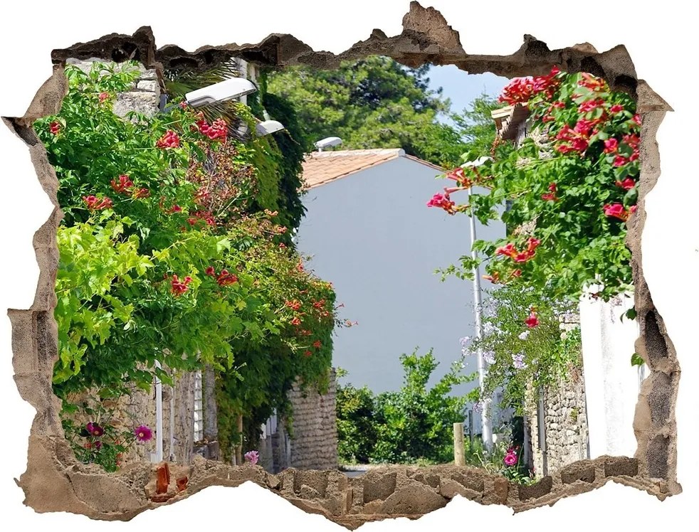 naklejka fototapeta 3D widok Kwiecista aleja