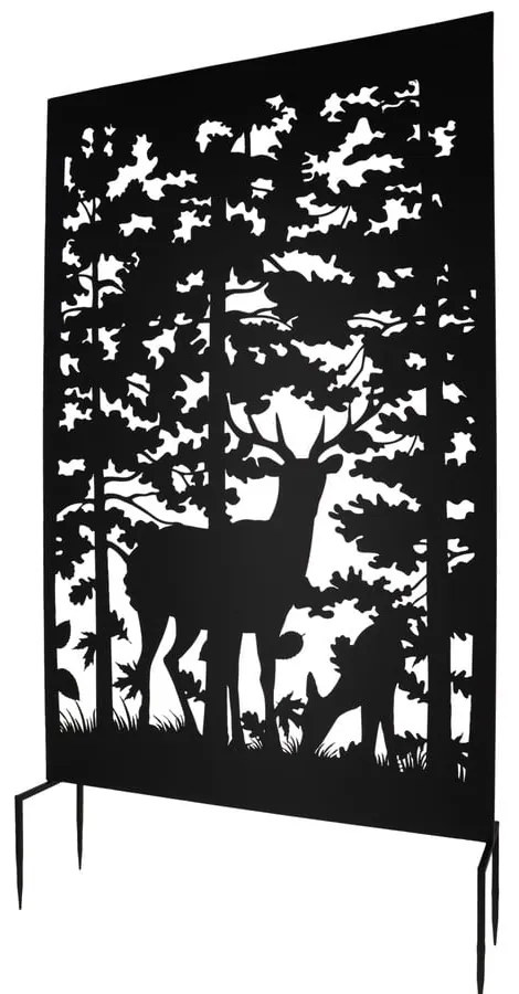 Czarna metalowa osłona balkonowa 100x186 cm Deer – Esschert Design