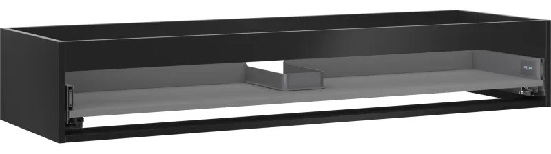 Mexen Box-A korpus szafki podumywalkowej 140 cm, 1 szuflada, czarny mat - 91AX0-1400-235-1-71