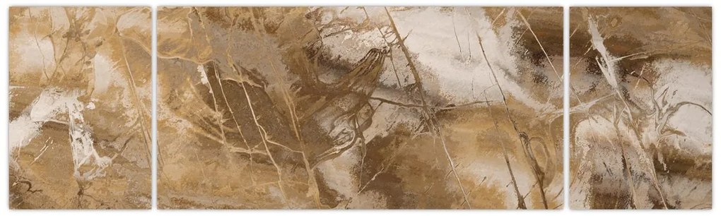 Obraz - Brązowa abstrakcja (170x50 cm)