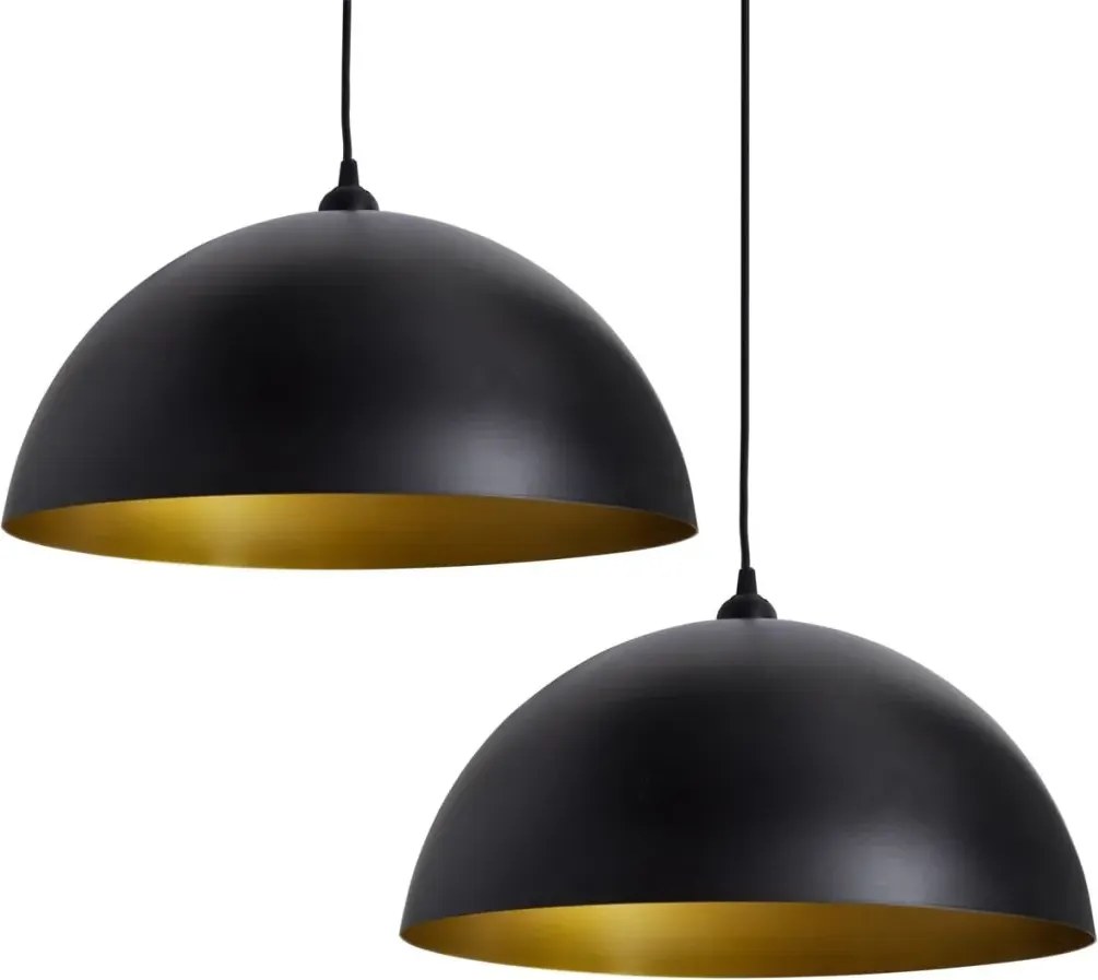 Czarne lampy wiszące z regulacją 2 sztuki - E985 L9-H96