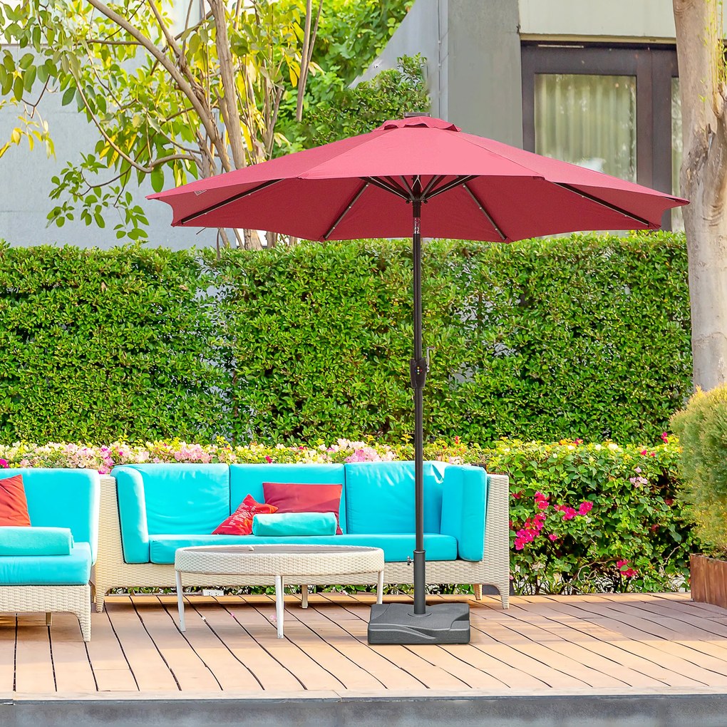 Outsunny podstawa parasola 20 kg stojak na parasole słupki na parasole 30-38 mm czarny