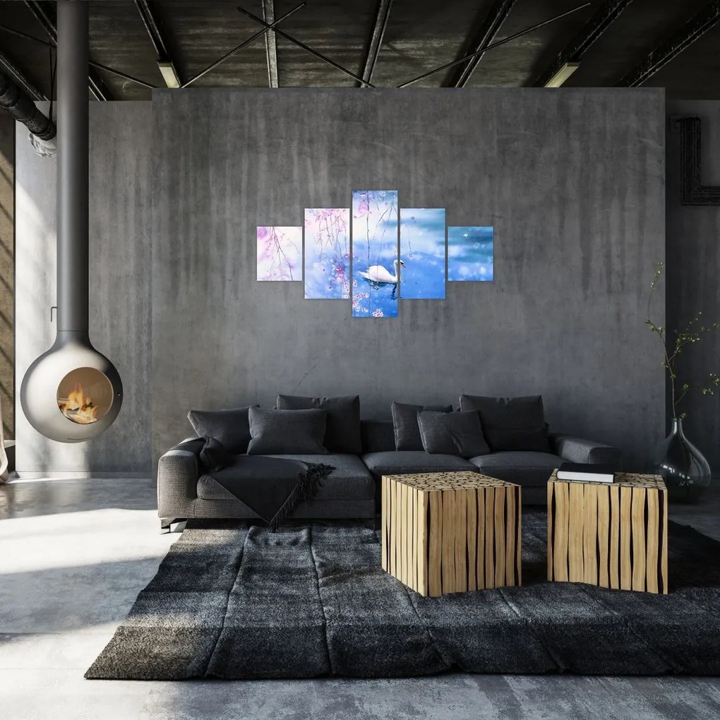 Obraz - Magiczne jezioro (125x70 cm)