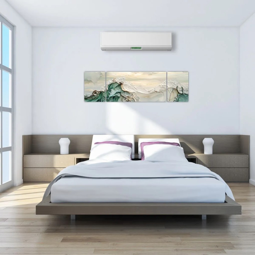 Obraz - 3D abstrakcja morza (170x50 cm)