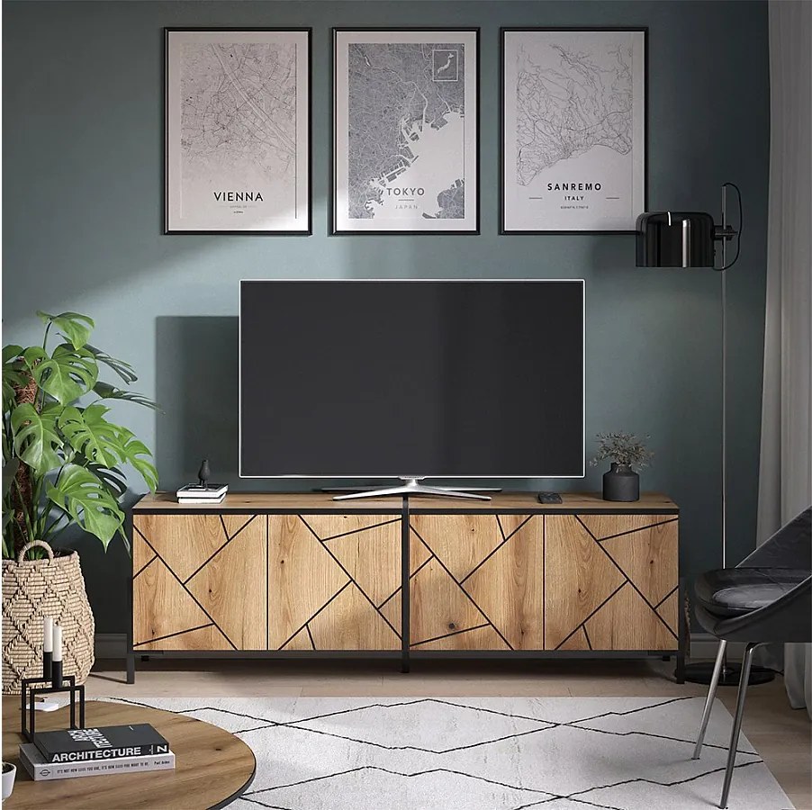 Lowboard dąb 156.8x39.7x50 hatto