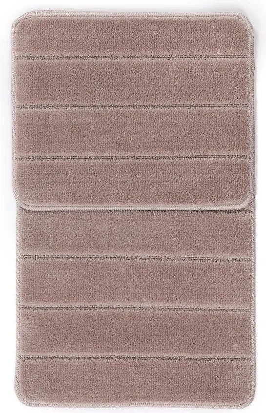 Brązowe dywaniki łazienkowe zestaw 2 szt. 50x80 cm Yeni Cizgli – Foutastic