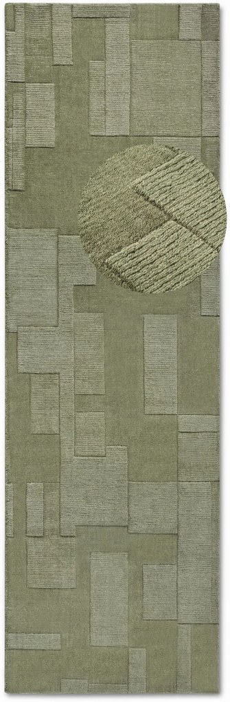 Dywan wełniany Villeroy &amp; Boch Wilhelmine zielony 80 cm x 250 cm