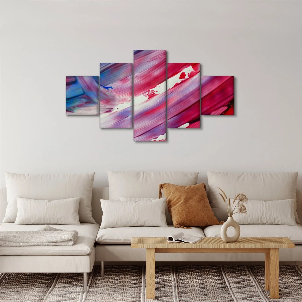 Obraz - różowo - niebieskie kolory (125x70 cm)