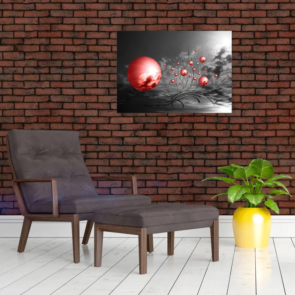 Obraz czerwonych kul (70x50 cm)