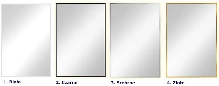 Czarne lustro prostokątne led 60x90 cm M1-N84
