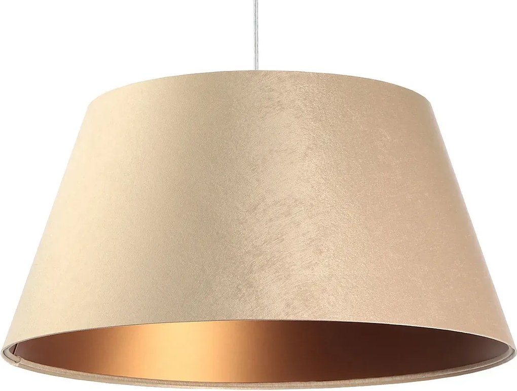 Kremowa lampa wisząca z dużym abażurem - 3X S406 L3-K49