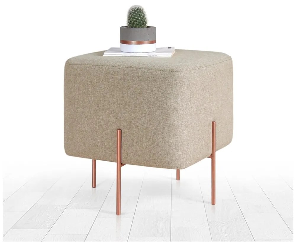 Beżowy puf Copper – Artie