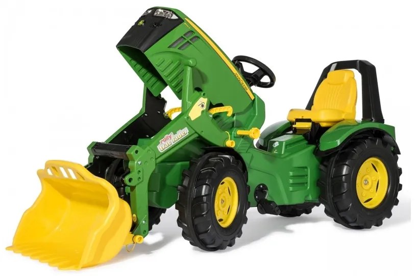 John deere traktor na pedały x-trac premium łyżka ciche koła rolly toys